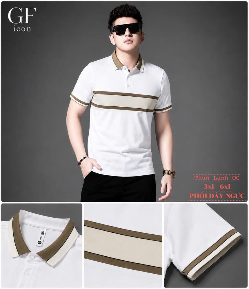Áo Cổ Trụ Size Đại Phối Dây Ngực – Trắng